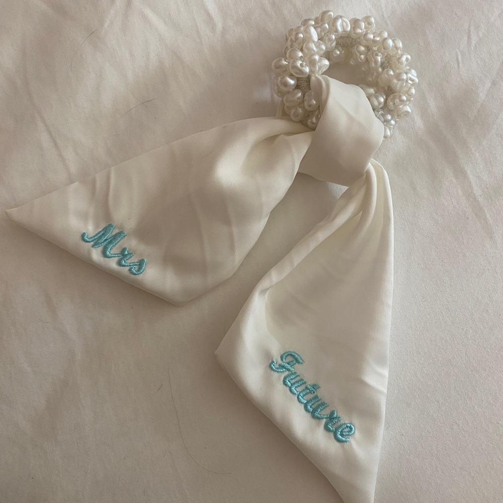 Future Mrs. Beaded Scrunchy with Bow